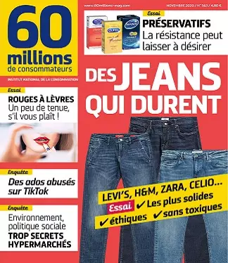 60 Millions De Consommateurs N°563 – Novembre 2020