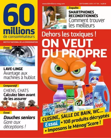 60 Millions De Consommateurs N°551 – Septembre 2019